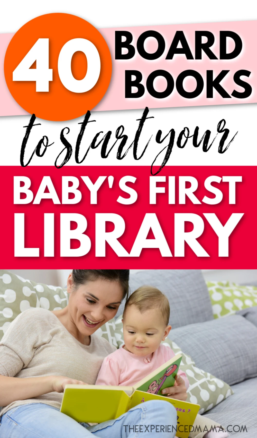 new mom reading board book to baby 