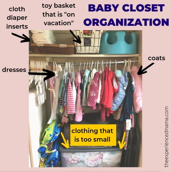 organizing baby stuff in small space