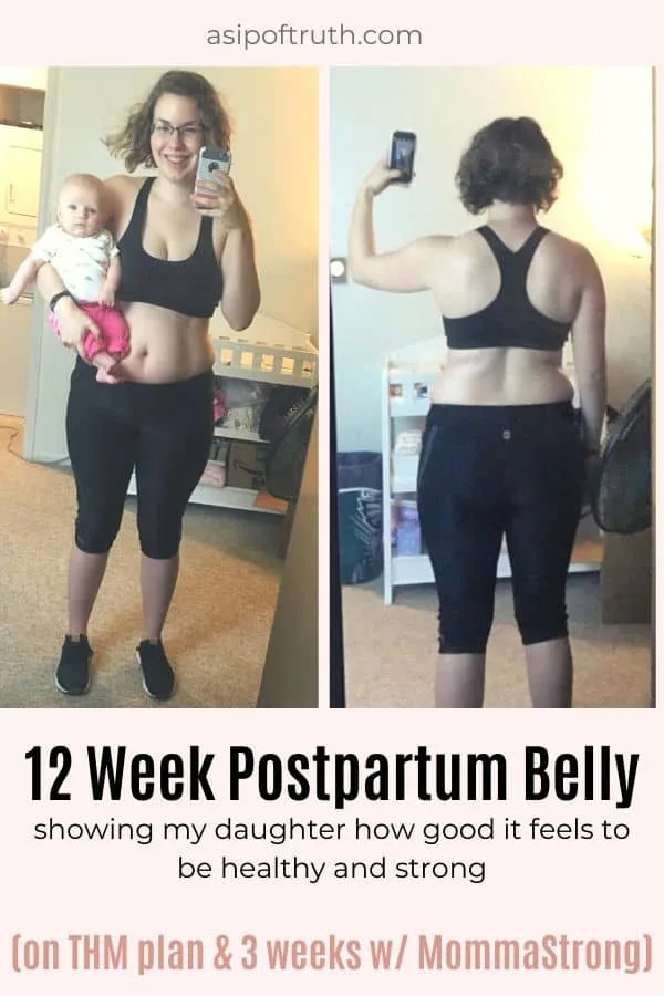 author's 12 week postpartum belly