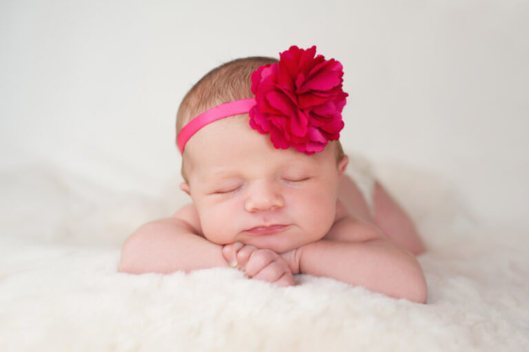 sleeping infant with an uncommon girl name