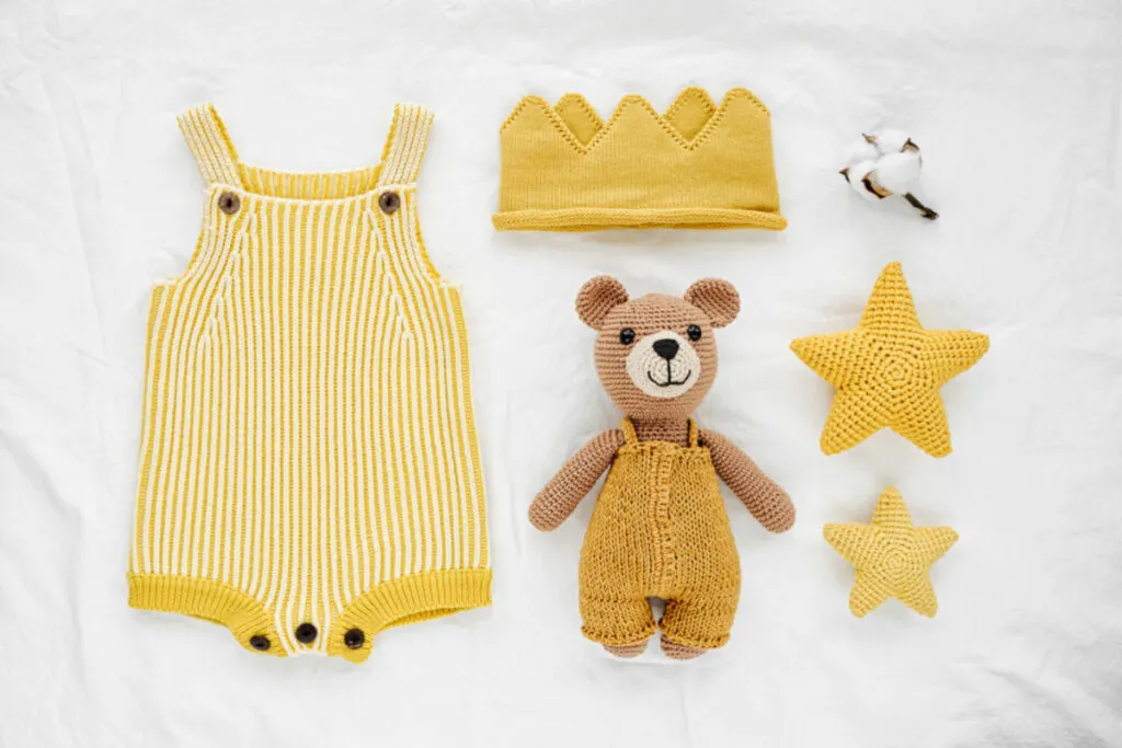 non-binary, gender neutral yellow baby items