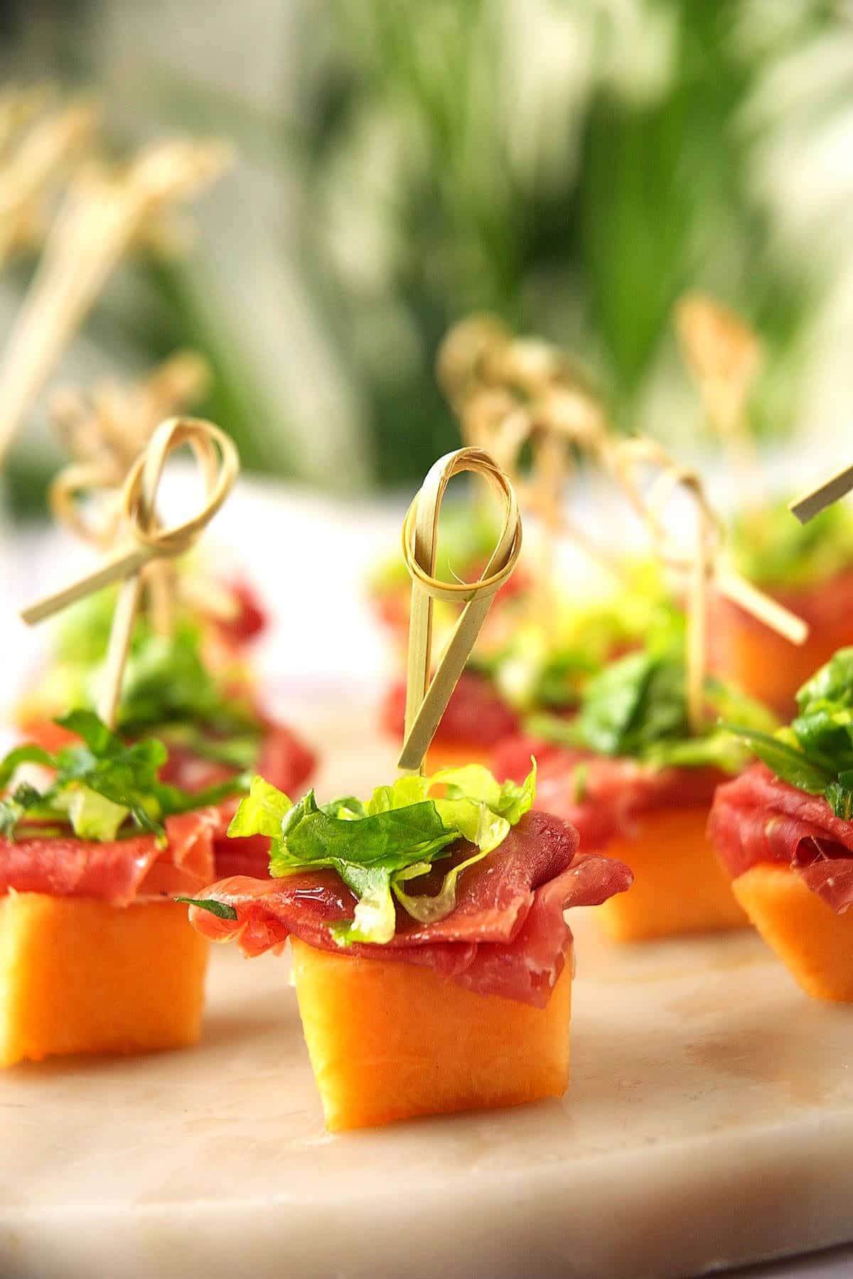 easy melon prosciutto appetizer