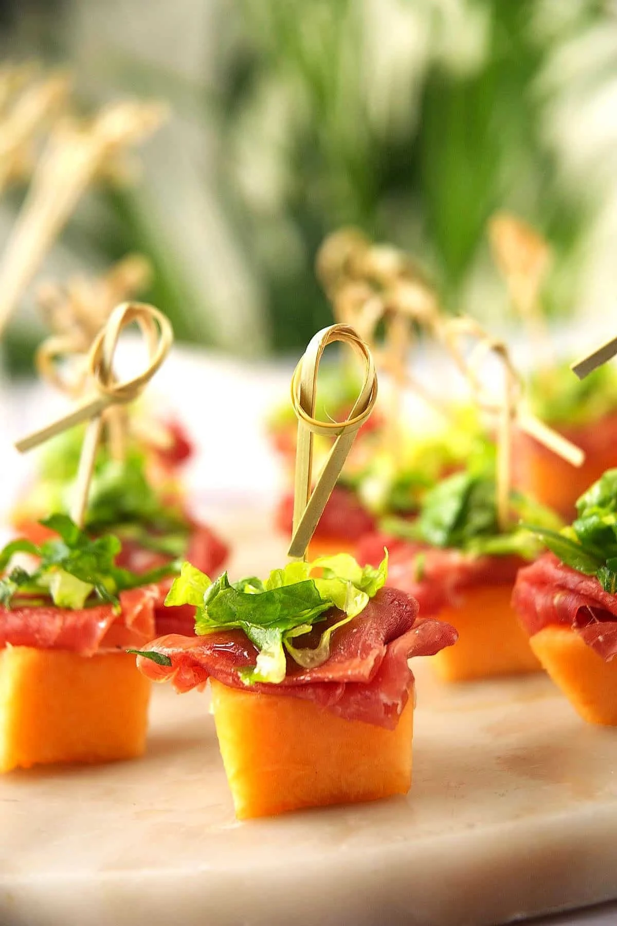 easy melon prosciutto appetizer